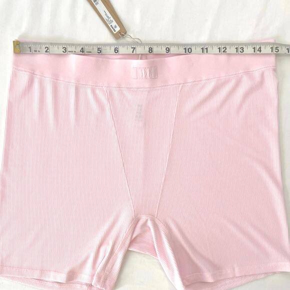 Skims Soft Lounge Rib Boxer Womens Size XL Pastel Pink Comfort Stretch Feminine - Picture 8 of 14